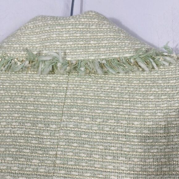 HOUSE of HARLOW 1960 Pistachio Green
Double-Breasted tweed Blazer M - Picture 9 of 13